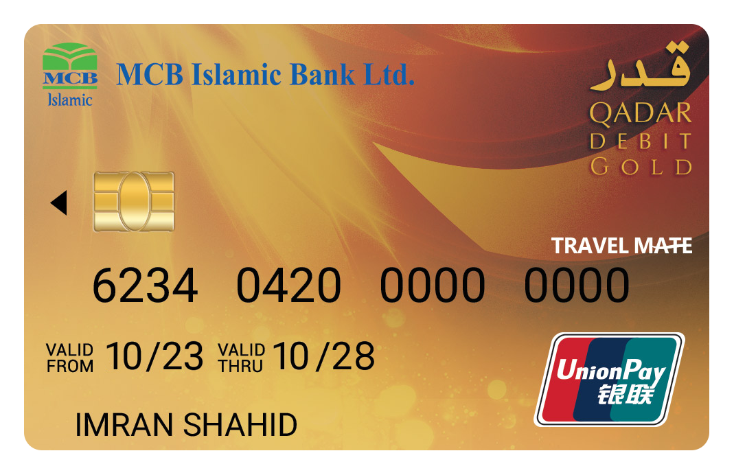 UnionPay Qadar Gold Debit Card