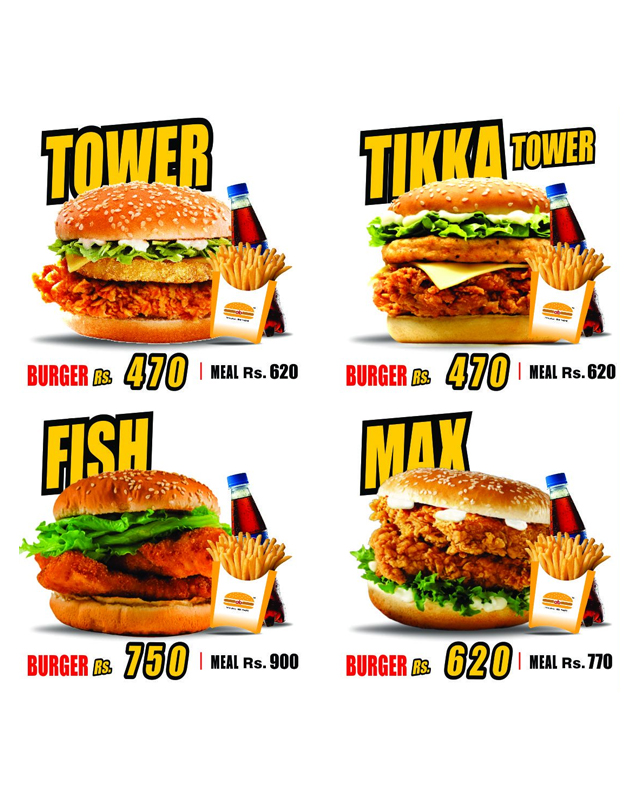 Ahmad Burger menu