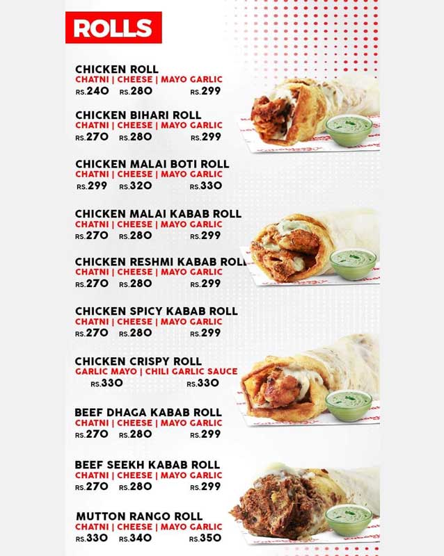 Kababjees Express menu