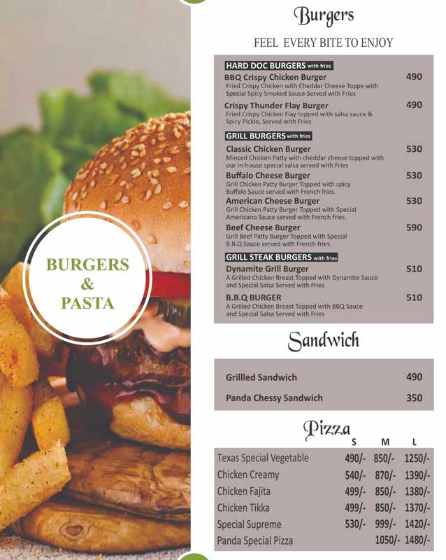 Panda Kitchen menu
