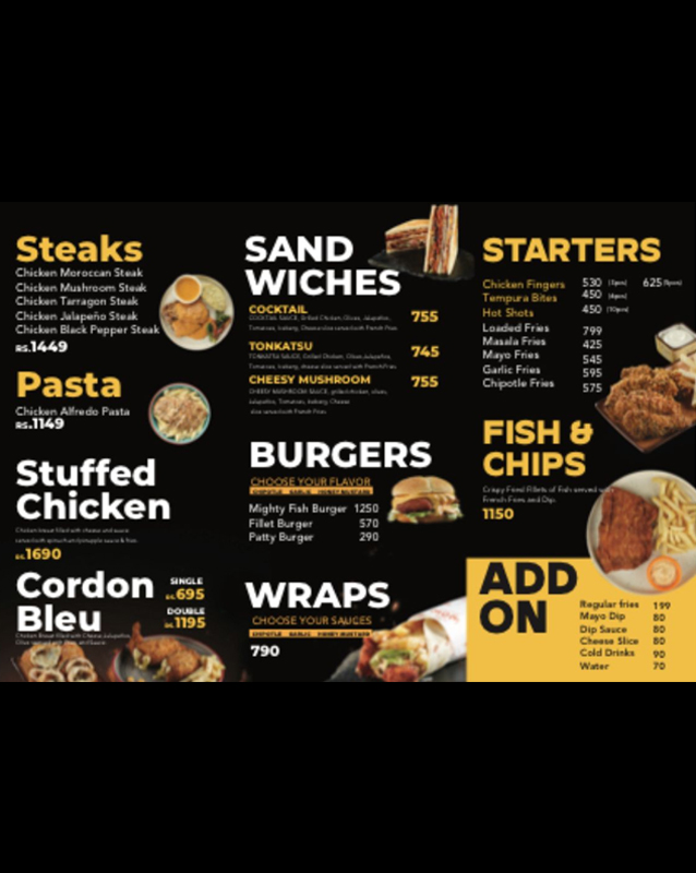 WOW Meal N Deal menu