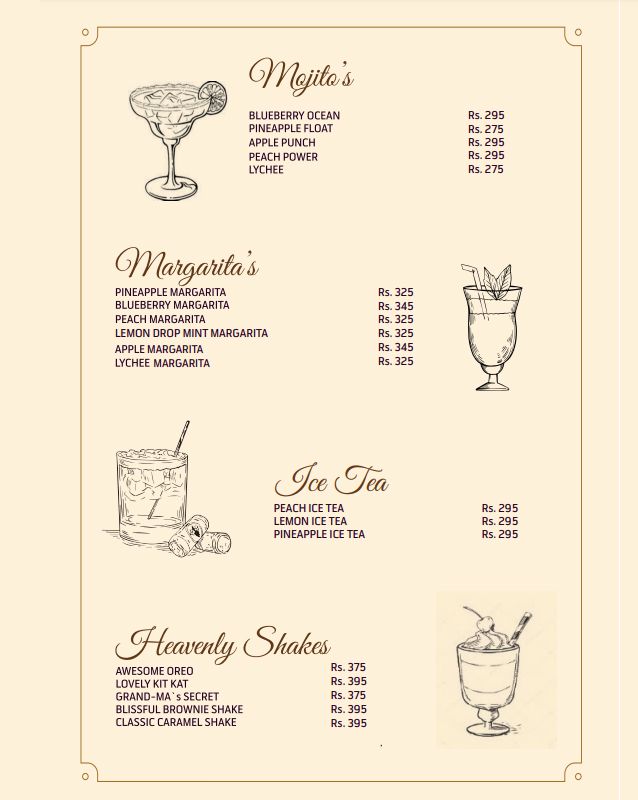 Zouq-E-Saeed Restaurant menu