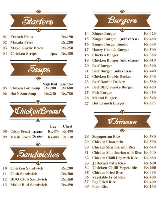Noor Cafe & Grill menu