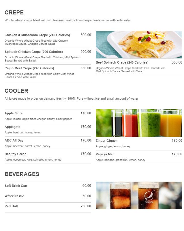 Paleoist menu